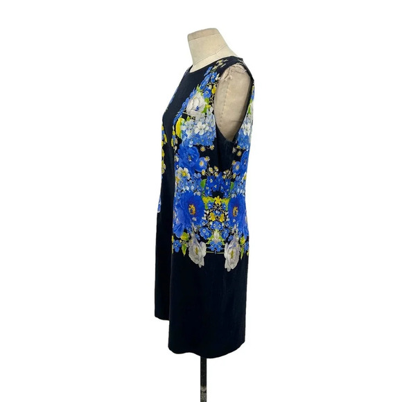 Hobbs London Fiona‎ Sheath Dress Blue Navy Floral Print Size US 12 - Picture 4 of 10